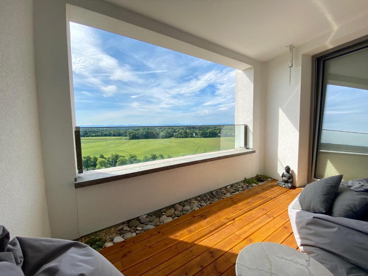 Alpen-Panorama Suite - Einzigartige Privatsuite Hoch Ueber Muenchen, 12Tes Og, Alpenblick, Loggia, Whirlpool, 15 Minuten Zum Zentrum, Ruhe Und Erholung In Der Stadt Muenchen Fuer Privat Und Geschaeftlich Reisende Экстерьер фото